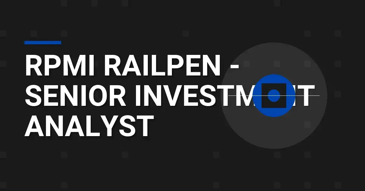 RPMI Railpen - Senior Investment Analyst